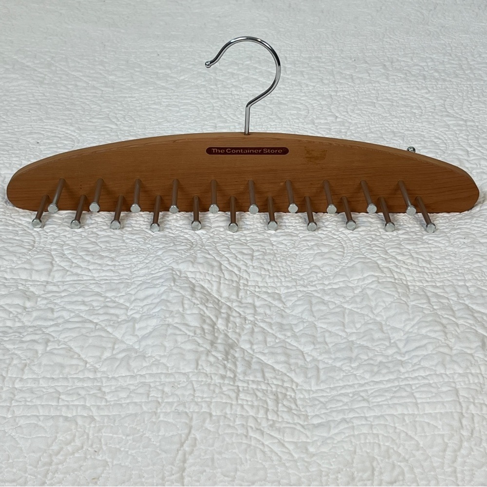 Container Store 42-Peg Cedar Tie Hanger
